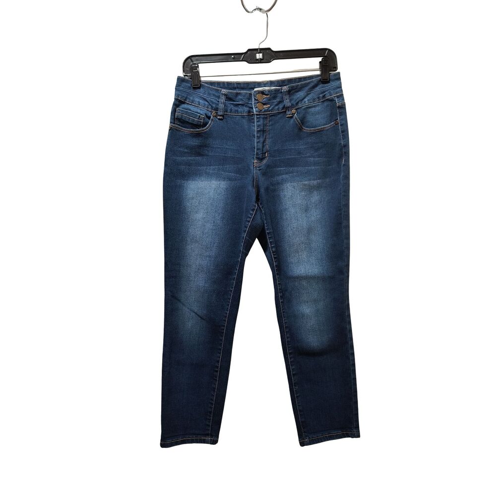 Royalty For Me Petite Ankle High-Rise Jeans Women 10P Blue Stretch Denim 29x23.5